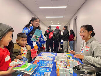 Event participants learn about resources available to them in the community.